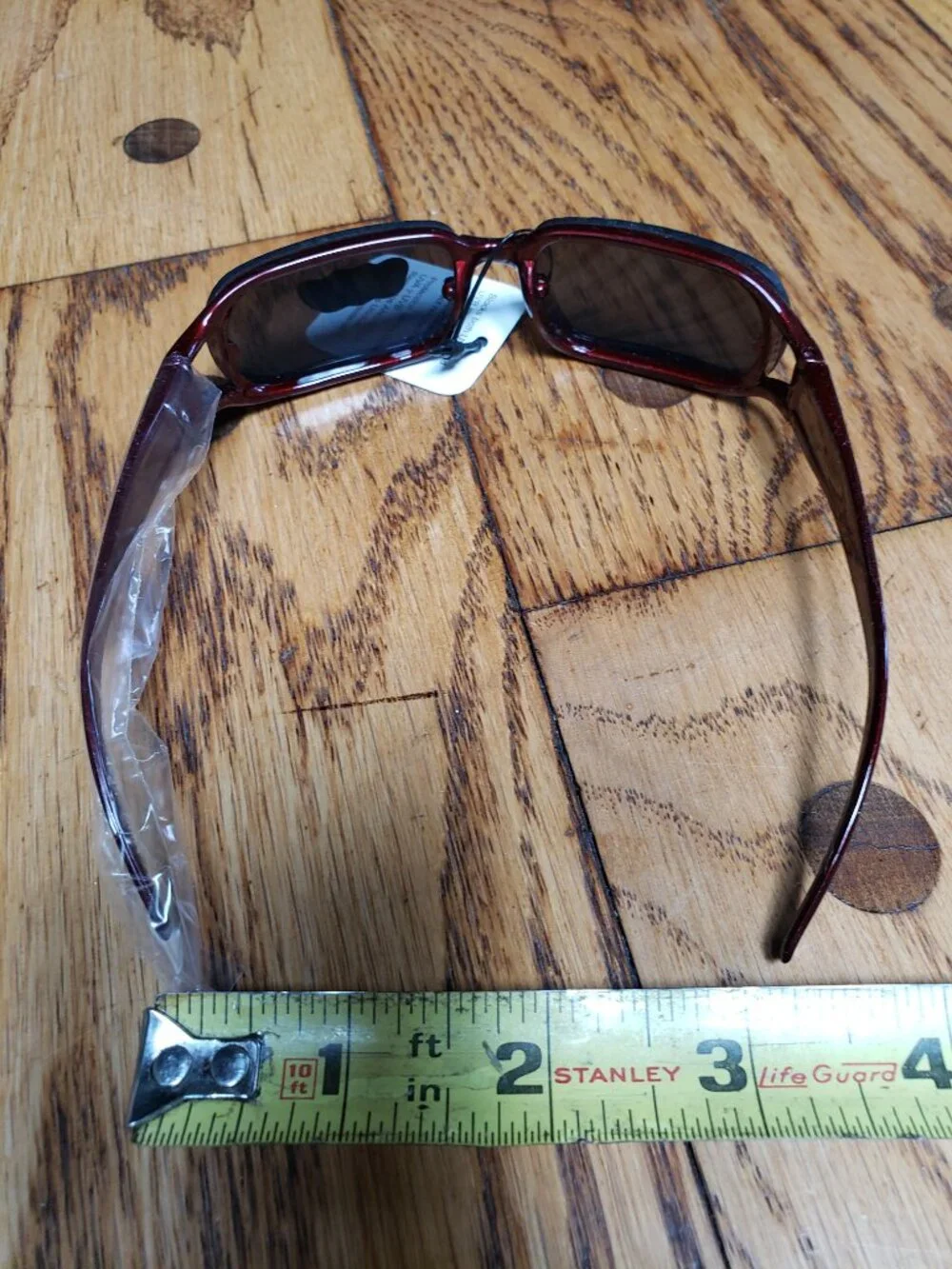 Vintage Kids Rimless Sunglasses Dark Cherry Red Y2K NOS